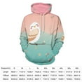 thumbnail image 2 of Birds Flowers Pastel Men's Women Vintage 3D Hooded Sweatshirt - All-Season Loose Fit Streetwear, 2 of 6