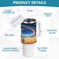 thumbnail image 3 of 40 oz Tumbler with Handle and Straw Lid Stargate in Desert Insulated Vacuum Water Bottle Stainless Steel Travel Cup, 3 of 8