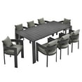 thumbnail image 6 of Modway Tahoe Aluminum Outdoor 9-Piece Patio Dining Set in Gray/Gray, 6 of 6
