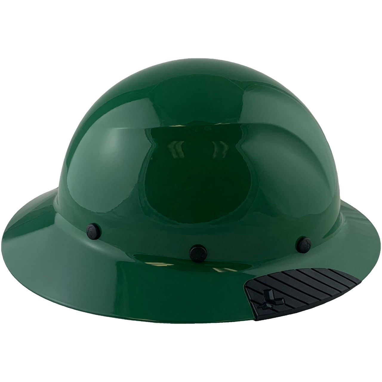 DAX Fiberglass Composite Hard Hat - Full Brim Factory Green with Tote