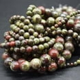 thumbnail image 2 of K-KED Dragons Blood Jasper Gemstone Round Beads - 4mm 6mm 8mm 10mm - 15" Strand-8 mm, 2 of 8