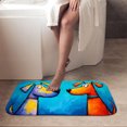 thumbnail image 6 of 1pc Two Dogs Absorbent Non-Slip Bathroom Thickened Flannel Rug Decor,Soft,Quick Drying,Suitable For Indoor/outdoor Use,Bathrooms,Bedrooms,Kitchens,Terrace,Laundry Rooms,16"x24", 6 of 9