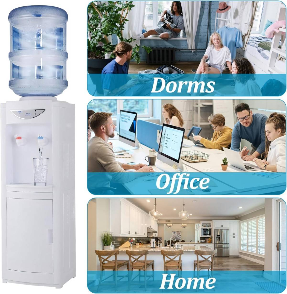 WSYW Plastic Child Safely Lock 5 gal Top Loading Water Cooler