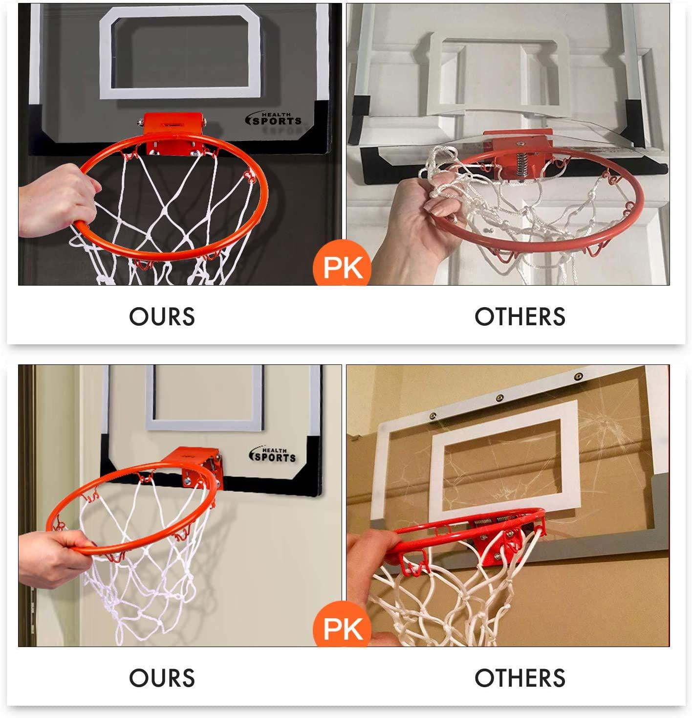 AOKESI Indoor Mini Basketball Hoop and Balls 17.8 x 14‘’ Basketball Hoop for Door Set Indoor Mini Basketball Game for Kids 