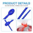 thumbnail image 4 of 15 Pack Reusable Silicone Ties, 8.5 Inch Cable Ties, Bread Ties Dark Blue, 4 of 6