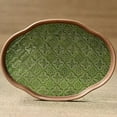 thumbnail image 4 of Begonia Flower Glass Tray Storage Tray Holder Storage Tea Cup Decorative Tray, Green Large（36.5*25.5*2.2cm）, 4 of 4