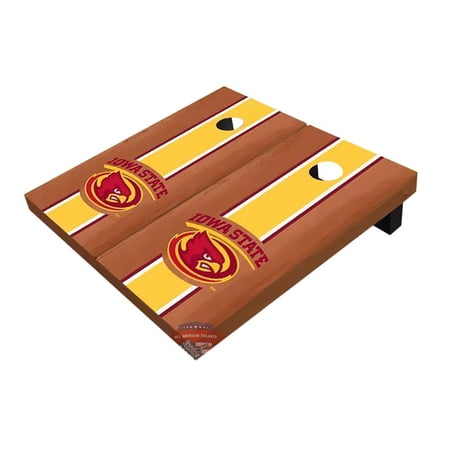 Skip's Garage Iowa Yellow Rosewood Solid Wood Cornhole Board Set