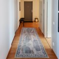 thumbnail image 1 of Abstract Decorative Rug, Floral Petal Look Forms in a Grunge Style Modern Colorful Blurry Look, Quality Carpet for Bedroom Dorm and Living Room, 6 Sizes, Blue Grey, by Ambesonne, 1 of 2