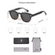 thumbnail image 5 of Gafas de Sol SOJOS Retro Redondas Pequeñas UV400 SJ2251 Negro y Carey, 5 of 5