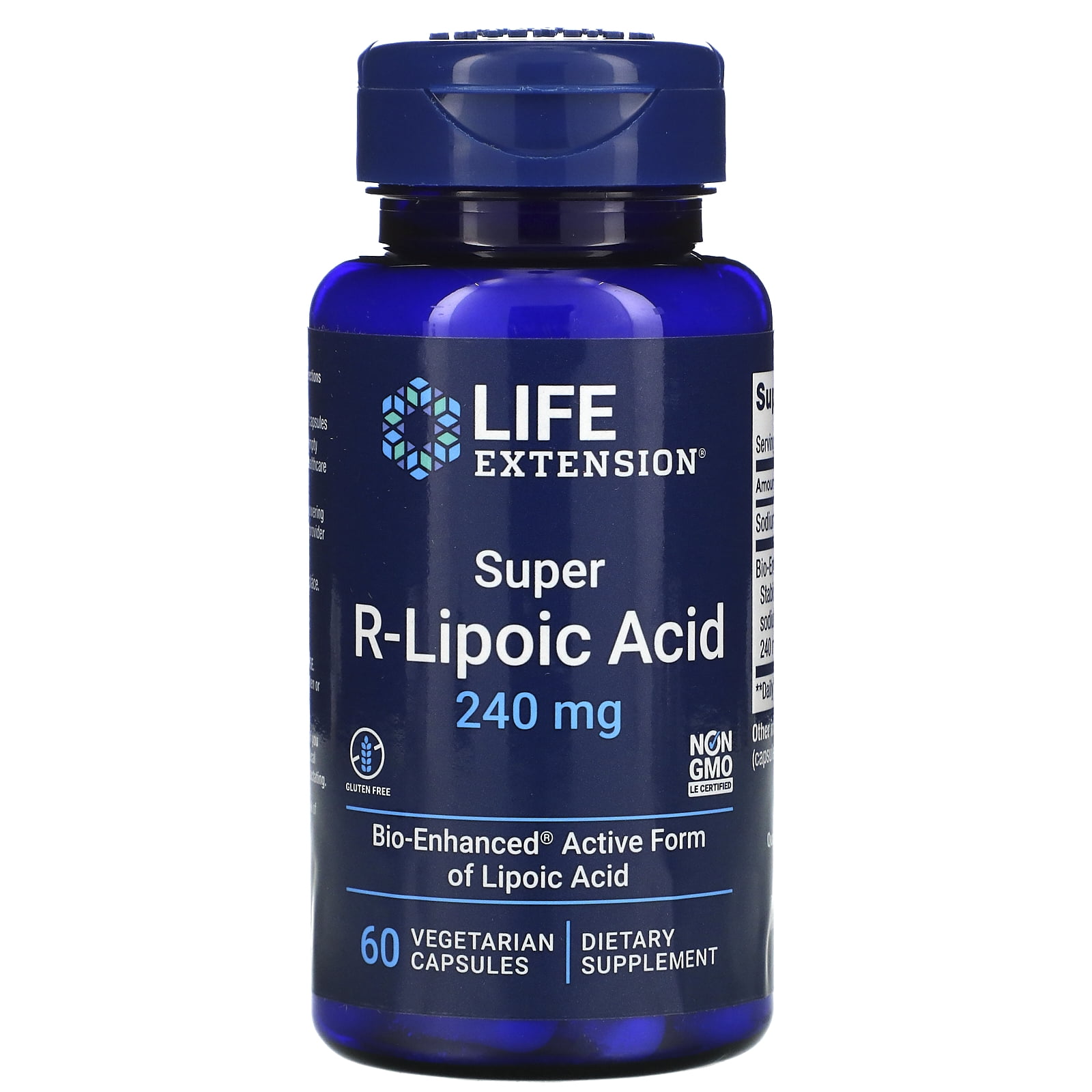 Life Extension Super RLipoic Acid 240 mg. 60 Vegetarian Capsules