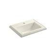thumbnail image 3 of kohler 2241-1-0 vitreous china drop-in rectangular bathroom sink, 24.25 x 20.63 x 10.13 inches, white, 3 of 4