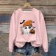 thumbnail image 1 of Ailaofu Women's Halloween Printed Round Neck Casual Sports Long Sleeve Sweatshirt Top Sweatshirt Loose Soft Long Sleeve Pullover Tops, 1 of 6