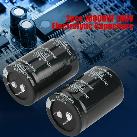 

Brrnoo 100V Electrolytic Capacitor 10000uF Capacitor 2pcs 10000uF 100V Electrolytic Capacitor 105℃ 35X50mm