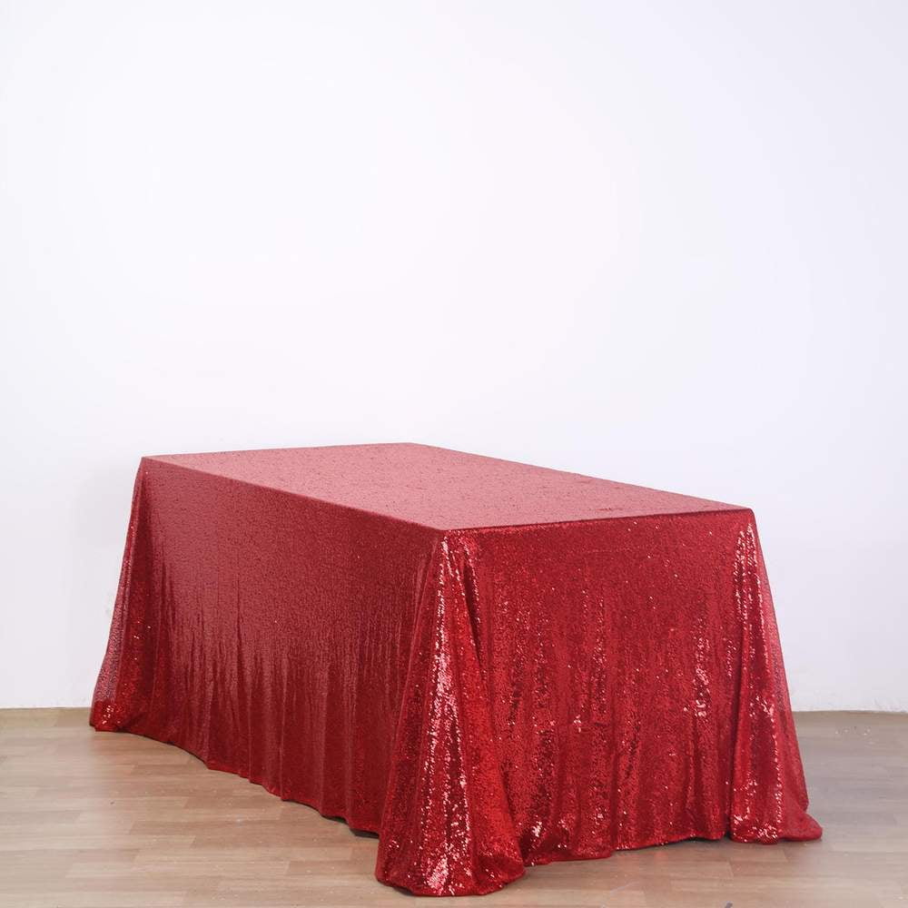 90x156" Red Premium Sequin Rectangle Tablecloth - Walmart.com - Walmart.com