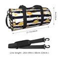 thumbnail image 4 of KLL Gold Flamingo Duffle Bag For Men Women Sport Gym Fitness Tote Travel Training Workout Basketball Football Weekender, 4 of 8