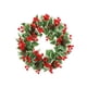 thumbnail image 1 of Corona de Navidad, corona de flores artificiales, centros de mesa de frutos rojos, corona de puerta de Navidad, corona de invierno de granja, 1 of 9