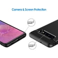thumbnail image 5 of JETech Coque pour Samsung Galaxy S10 Plus S10+, Housse de Protection avec Absorption des Chocs et Design en Fibre de Carbone, Noir, 5 of 5