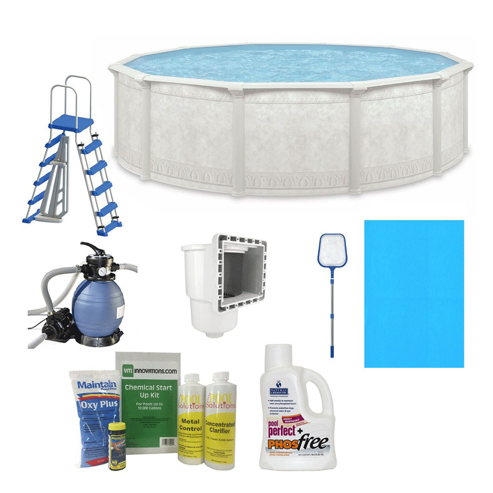 Aquarian Khaki 15ft x 52in Complete Above Ground Swimming Pool