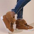 thumbnail image 5 of Willtoo Winter Women's Snow Boots Short Barrel,Plus Size, Fleece Lined Thickened Boots for Cold Weather Brown, 5 of 6