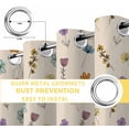 thumbnail image 6 of Spring Flowers Blackout Curtains for Bedroom/Living Room, Thermal Insulated Kitchen Curtains, Vintage Wildflowers Country Pastoral Plants Grommet Darkening Window Treatment Drapes 52"x72"x2, 6 of 8