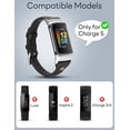 thumbnail image 3 of Wearlizer Leather Band Compatible with Charge 5 Bands for Women Men, Slim Leather Watch Strap Replacement Wristband Accessories for Charge 5 Band, 3 of 6