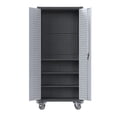 thumbnail image 3 of Supeer Metal Rolling Storage Cabinet with Multi Use Pegboard, Large Steel Utility Toolchest with Adjustable Shelves & Locking Doors - Garage Cabinets for Tool Storage,Assemble Required (Handle), 3 of 7