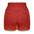 thumbnail image 6 of Uaswgudfs ​Adjustable Drawstring Running Shorts for Women - Colorblock Hem & 3.5" Inseam Summer Activewear​ Red XL, 6 of 7