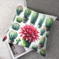 thumbnail image 7 of Throw Pillow Covers Green Plant Watercolor Red Pink Stone Square Pillowcases for Home Decor Sofa Car Bedroom Pillow, 7 of 7