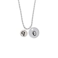 thumbnail image 2 of Delight Jewelry Silvertone Disc 1/2'' Initial - q - Silvertone Script Initial Disc - O - Charm Necklace, 20"+3", 2 of 4