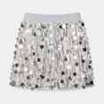 thumbnail image 5 of PEASKJP Girls Skirt Set Girls Uniform Skort Knee Length Skorts for Girls with Shorts 6-14Y | A Line Back to School Skort (Silver,6-7 Years), 5 of 8