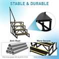 thumbnail image 4 of Kojooin 3 Step RV Stairs with Handrail, Portable Metal RV Steps with Non-Skid Tapes for Camper, Pool or Indoor Outdoor Use, 4 of 8