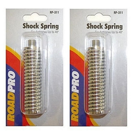 - LOT OF 2 RoadPro RP-311 Medium Duty Chrome Plated CB Radio Antenna Shock Spring