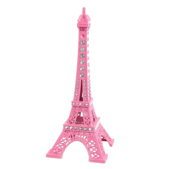 Unique Bargains Desk Miniature Statue Eiffel Tower Model Souvenir Decor Pink