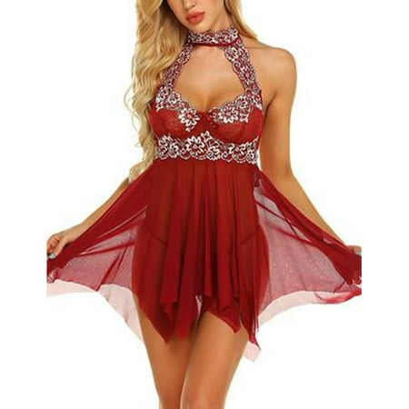

Women Sexy Net Yarn Large Size Lingerie Sexy Pajamas