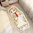 thumbnail image 1 of Cartoon Bedside Rug Cat Floor Mat Fluffy Cat Mats Irregular Carpet for Living Room Shaggy Area Rugs Thicken Doormat Cute Decor, 1 of 7