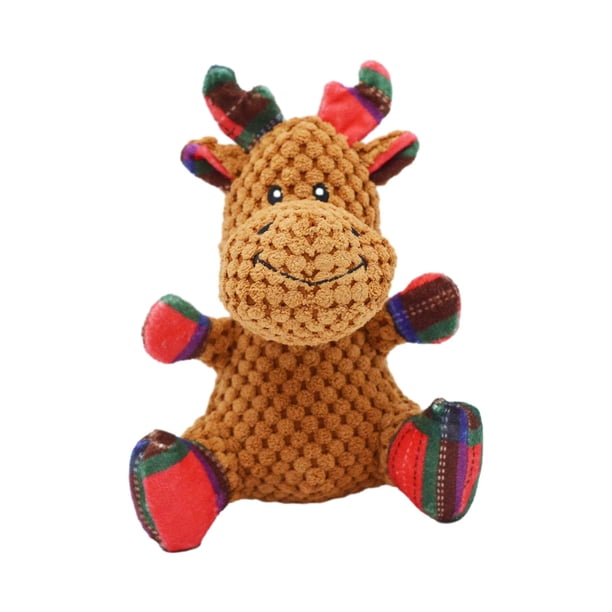 Juguetes para perros Salvador muñeco de nieve navideño juguete para masticar rompecabezas de peluche interactivo