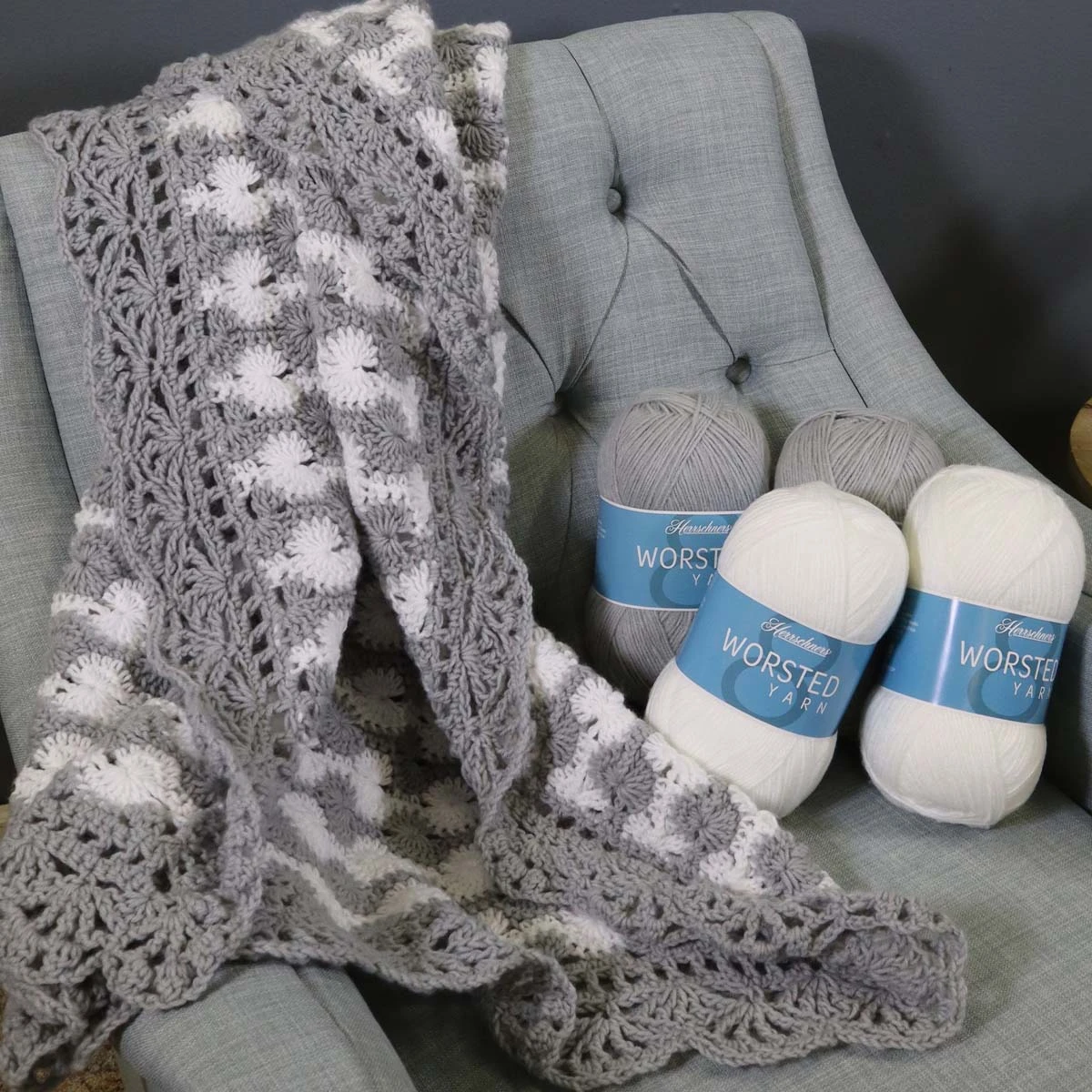 Herrschners® Cloudburst Throw Crochet Kit