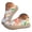 Orange, variant on Women's Floral Print Slip on Walking Shoes Lightweight Comfortable Casual Loafers Orthopedic Arch Support Knit Flats Orange,8