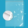 thumbnail image 2 of GPI 10” x 12” Heavy Duty Ziplock Bag 4 Mil Clear Resealable Bags for Travel, Storage & Shipping, 100-Pack, 2 of 8