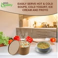 thumbnail image 6 of [50 Pack] 8 oz Disposable Kraft Paper Soup Containers with Vented Lids - Half Pint Ice Cream Containers, Frozen Yogurt Cups, Restaurant, Microwavable, Take Out, Food Storage, Recyclable, 6 of 8