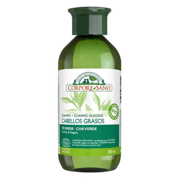 CORPORE SANO GREASY OILY HAIR SHAMPOO- WITH GREEN TEA -HYPOALLERGENIC-CERTIFIED ORGANIC - HYPOALLERGENIC - NO PARABENS 300ml