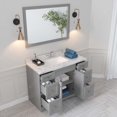 thumbnail image 4 of Elise 48" Single Bath Vanity in Gray with Cultured Marble Quartz Top and Square Sink with Matching Mirror, 4 of 4