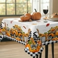 thumbnail image 3 of Thanksgiving Tablecloth Fall Tablecloth Square 60x60 Inch, Autumn Harvest Plaid Truck Gnome Pumpkin Table Cover Waterproof for Fall Thanksgiving Dinning Table Decorations, 3 of 6