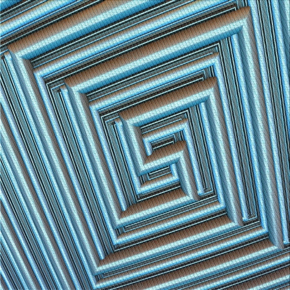 Ahgly Company Indoor Square Patterned Blue Diamond Blue Area Rugs, 8' Square