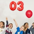 thumbnail image 5 of Advancent 32 pulgadas número globo decorativo papel de aluminio globo cumpleaños boda fiesta vacaciones regalo decoración tipo 7 Kits de decoración para fiestas rojo tres, 5 of 5