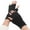 Black, variant on Fingerless Gloves For Women Half Finger Gloves Winter Stretchy Knit Fingerless Mittens Unisex Gloves Mittens Black One Size