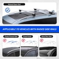 thumbnail image 4 of Ozark Trail Sliver Aluminum Universal Roof Rails, Adjustable with Locks,Fit for Raised Roof Crossbars, 4 of 9