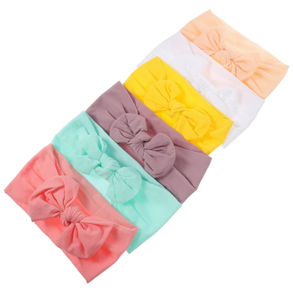 LOLIPPYY 6Pcs Stretchy Nylon Headbands for Newborn and Toddler Girls Accessory