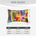 thumbnail image 4 of Gaeub Colorful Plastic Blocks Pattern Printed Pillow Case, Comfort Soft Hidden Zipper, Suitable for Sofa, Bedroom-14"x20", 4 of 6