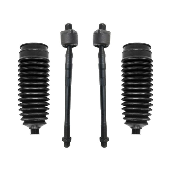 PartsW - 4 Pc Front Left Right Side Steering Kit for Nissan Murano 2005-2007 Inner Tie Rod Ends   Bellow Boots / EV800047